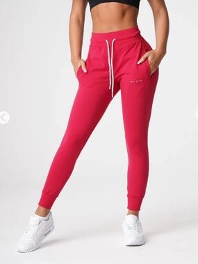 NVGTN Joggers  Ruby Red Women’s Drawstring Tapered High Rise Small
